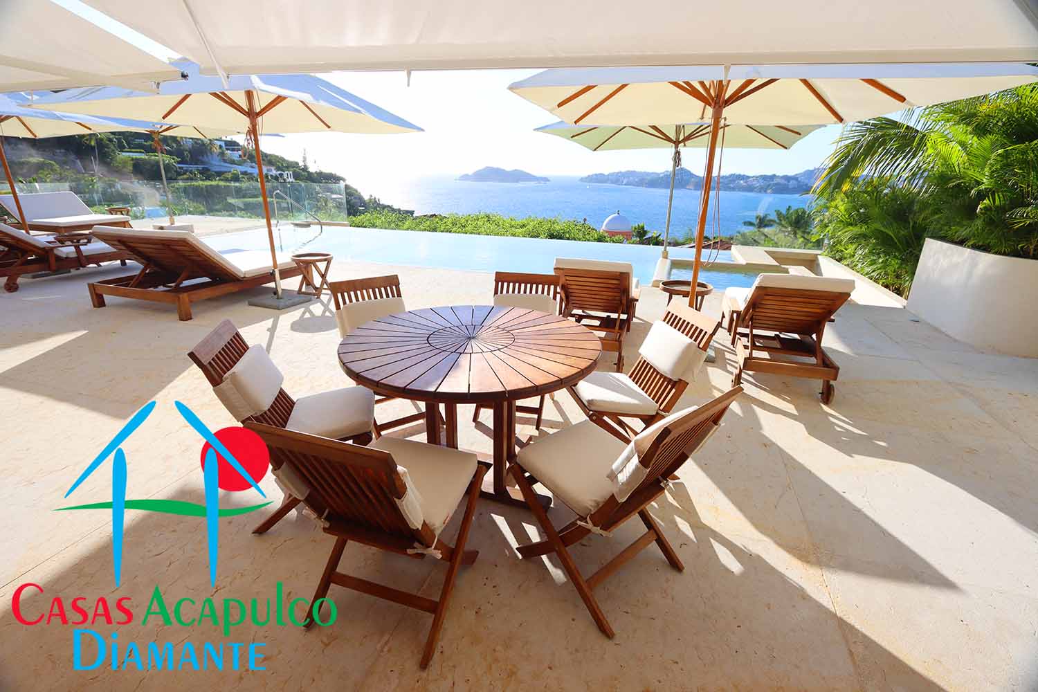 Tres Vistas - Terraza con alberca y palapa 3